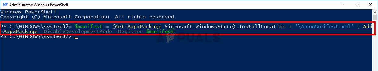 Reinstall Windows Store via powershell